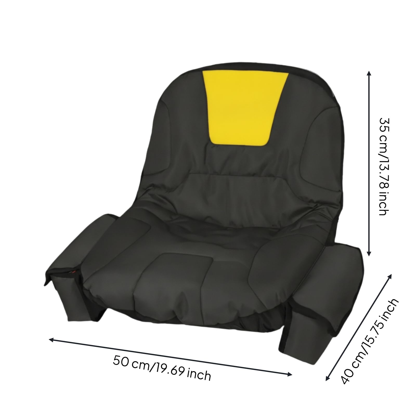 Coprisedile con Tasche Co Copertura | Impermeabile, Coprisedile per Trattorino, Robusto, Carrello sollevatore, Nero