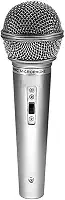 Microfone Dinâmico Profissional com Fio, Corpo Metálico, Conector P10 (1, Prata)