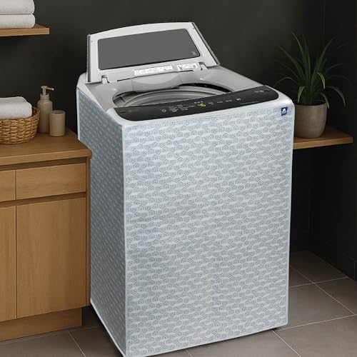 Image of Homestrap Top Load Washing Machine Cover | Waterproof & Dustproof Fabric Protector | Fits 6-7.5 kg Fully Automatic Machines | Compatible with LG, Samsung, Whirlpool, IFB & More |Grey