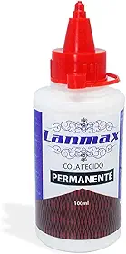 Cola para Tecido Permanente Artesanato Patchwork Não Toxica Lanmax 100ml