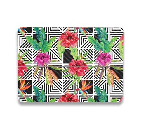 Image of MightySkins Carbon Fiber Skin Compatible With Microsoft Surface Laptop Studio 2 (2023) Full Wrap Kit - Pop Hibiscus | Protective, Durable Textured Carbon Fiber Finish | Easy To Apply | Made in the USA