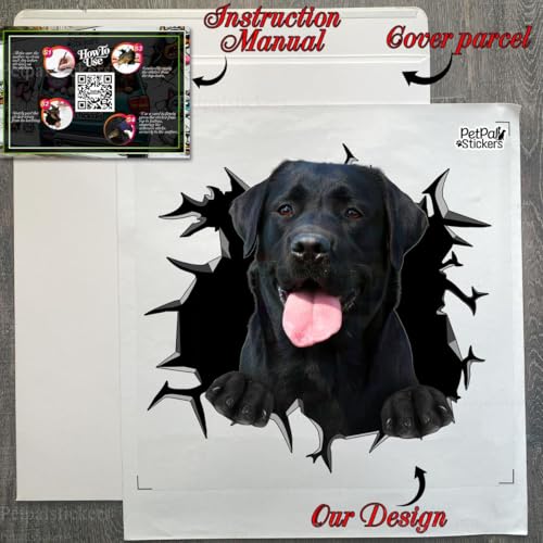 Image of Cute Dog Stickers for Car Window Decals Waterproof Funny Sticker (Labrador Car Decal)