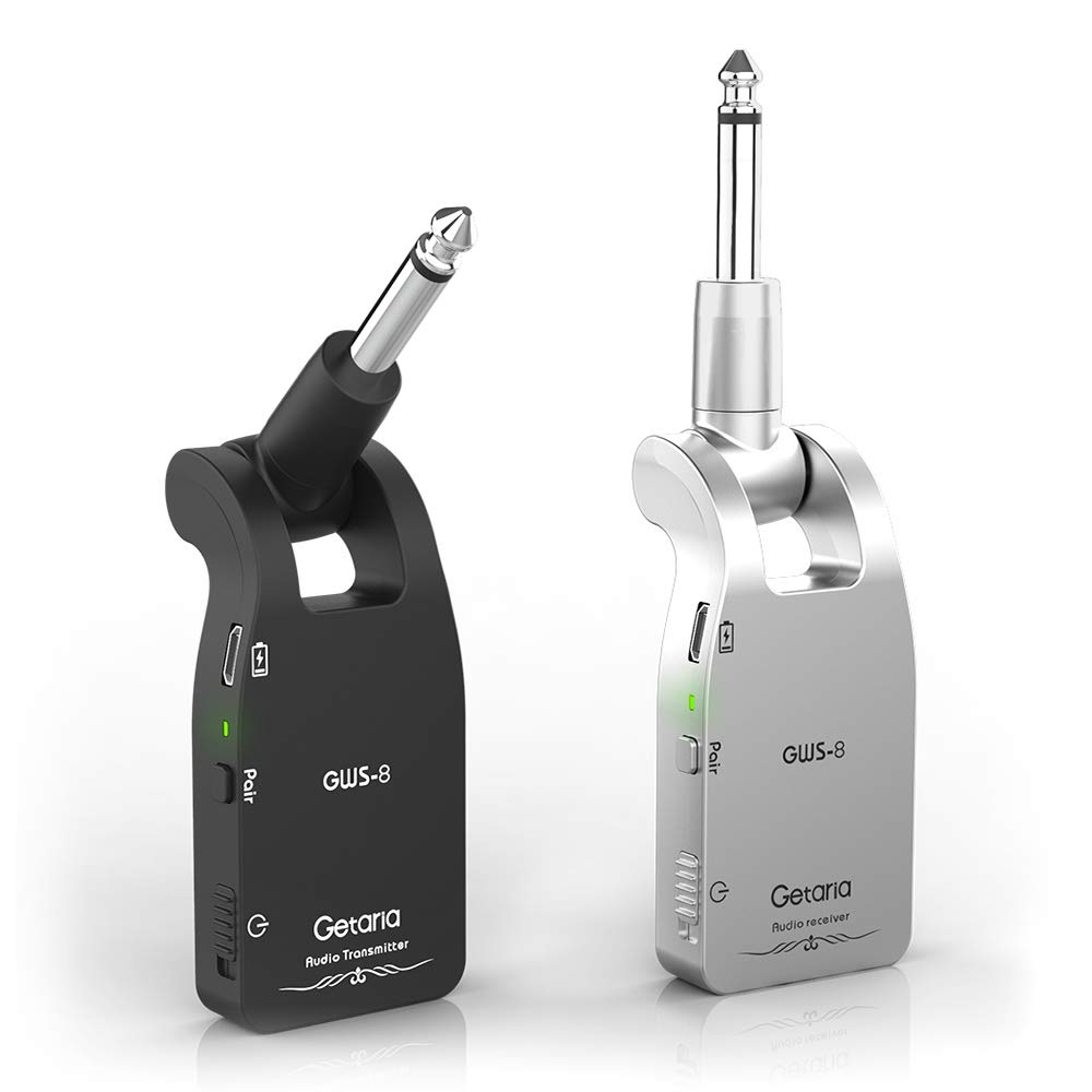 Guitar Wireless System, 2.4GHz Wireless Guitar Transmitter Receiver Rechargeable Guitar Wireless System Digital Guitar System Cordless Bass Guitar Cable Lead For Bass Guitar