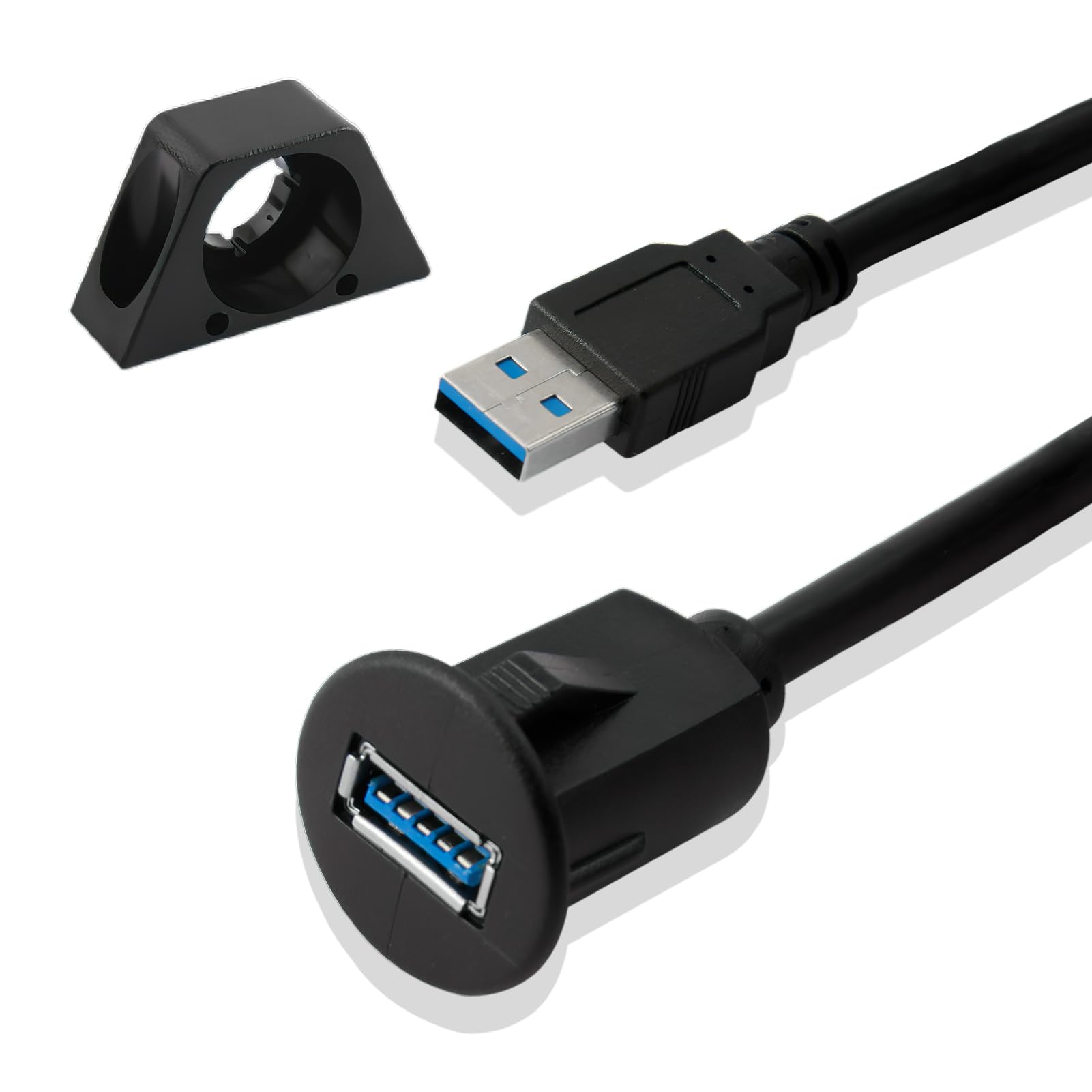 6 Prese USB-A Femmina Da Incasso - 4 Poli, Cavo 10cm, 3A 20V - Ricarica Rapida E Trasferimento Dati Fino A 480Mbps - 4