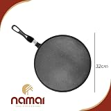 NAMAI - Poêle antiadhésive 32 cm - Pierre adaptée au lave-vaisselle - Aluminium - pour crêpes, crêpes - 5