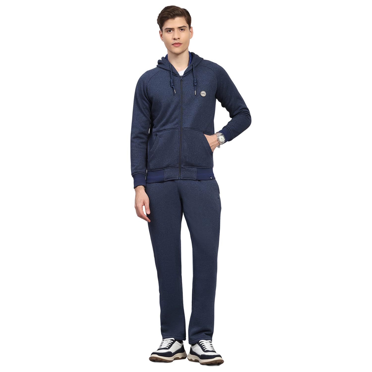 monte carlo Mens Regular Fit Solid Collar Neck Full Sleeves Winter Tracksuit| Men Track Suit | Stylish Sportswear Set with Jacket and Lower | Activewear Set For Men's (Pack Of 1)-picture-44