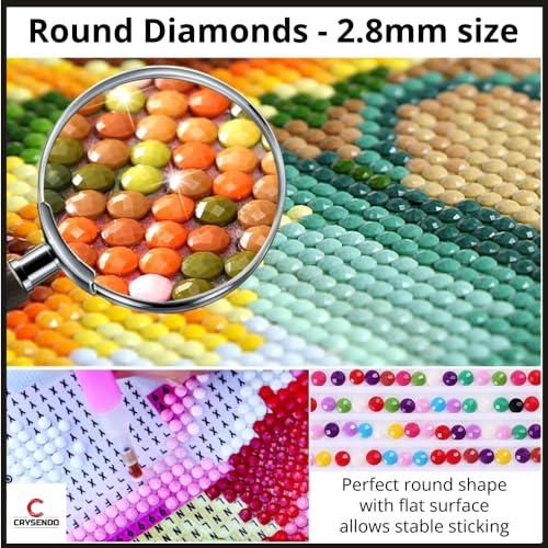 Image of CRYSENDO DIY Diamond Crystal Painting Kit | Embroidery 5D Radha Krishna Diamond Painting | Mosaic Cross Stitch Full Drill Diamond Painting | Ideal for Gifts, Home Wall Decor (30X23cm)