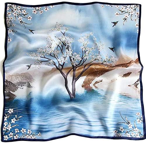 ANDANTINO 100% Pure Mulberry Silk Scarf 35" Large Square Lightweight Headscarf –Women’s Hair Wraps-With Gift Packed - Image 4