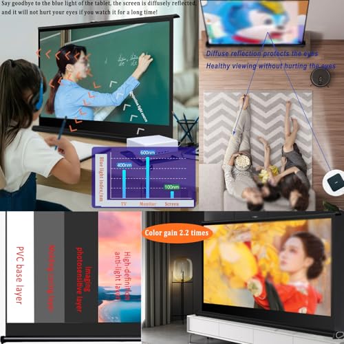 Pantalla Proyector 50 pulgadas 16:9 portátil ligera miniatura 4