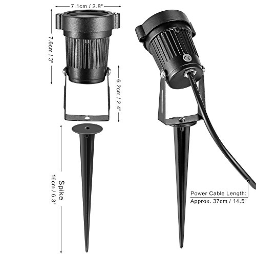 Ourleeme Lawn Flood Light Stake, 2-In-1 Waterproof Outdoor Remote Controlle Landscape Lighting Spotlight Wall Light For Yard Garden Driveway Pathway Pool #TOP4