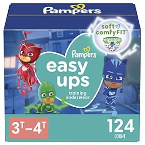 Pampers Easy Ups Boys & Girls Potty Training Pants – Size 3T-4T, 124 Count, Training Underwear