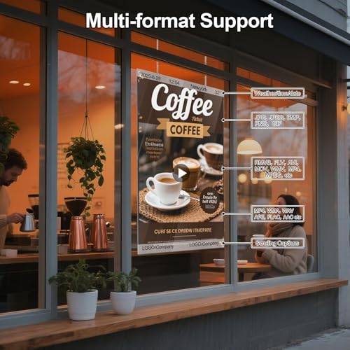 Image of 49inch 4K Digital Signage, 2500nits High Brightness Digital Display, LCD Display Screen, CMS /USB /WiFi /Port Player, Smart Split Screen, 24 /7 Operation, Android 11 System Advertising Display