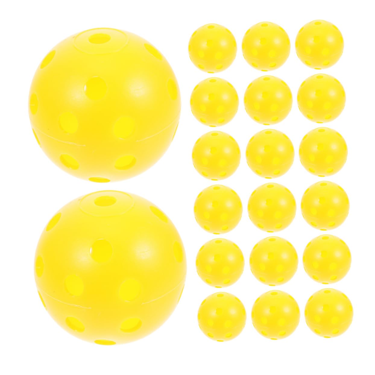 BCOATH 6-Pack Practice Hollow Hole Balls for Swing Training Outdoor/Indoor Lightweight Plastic for Safe Practice