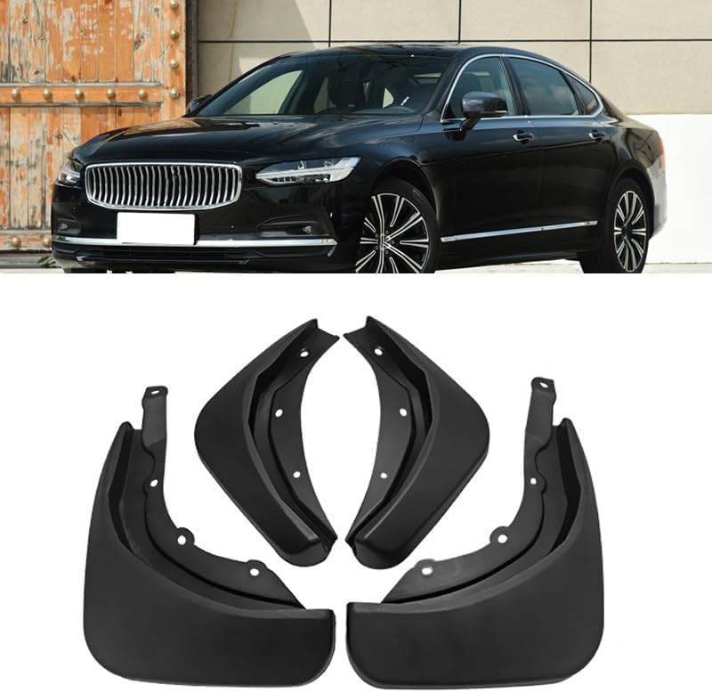 Bavettes garde-boue pour Volvo S90 2017-2020 protections anti-éclaboussures de voiture noires