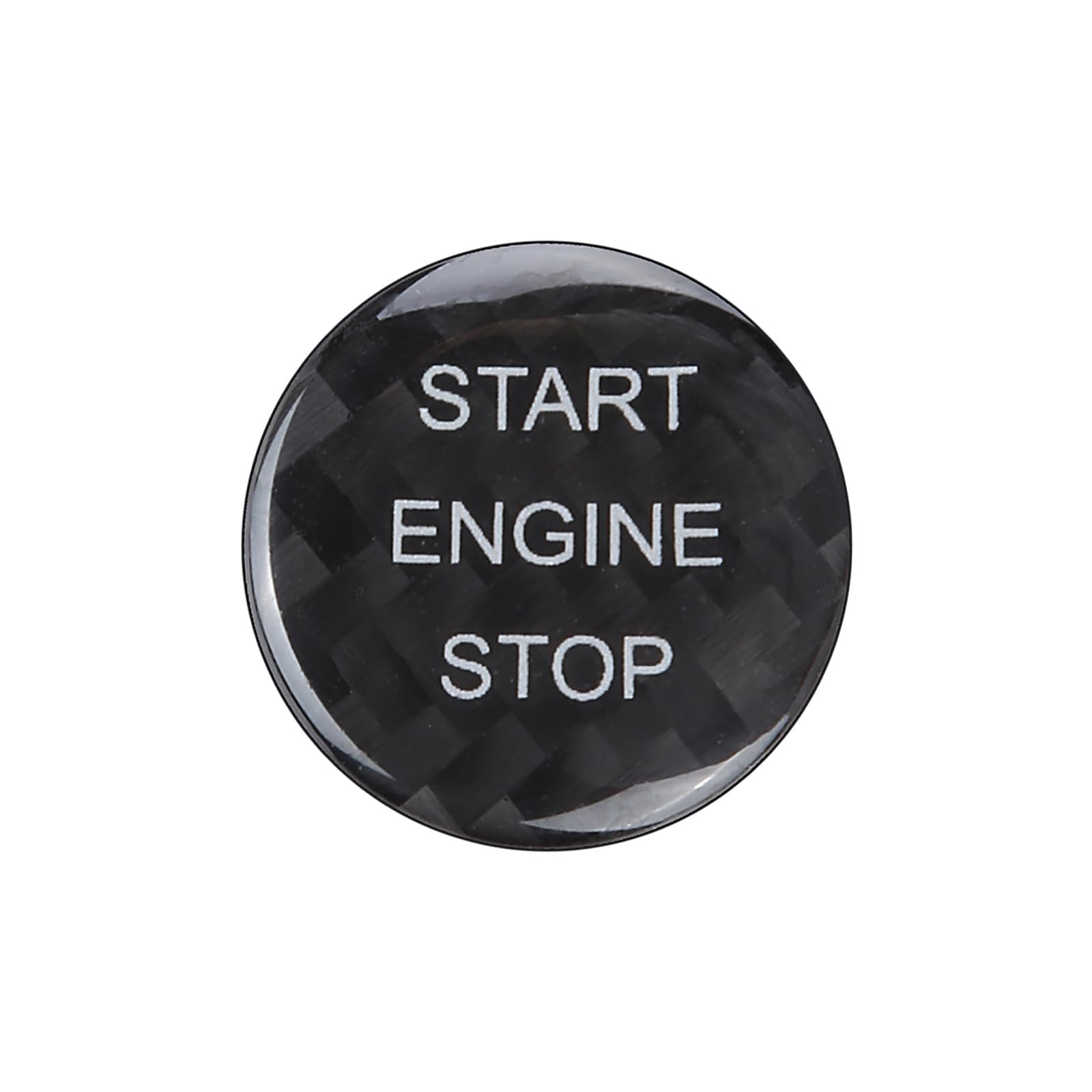 Autocollant bouton poussoir BMW noir en fibre de carbone pour séries 1 à 7 et X