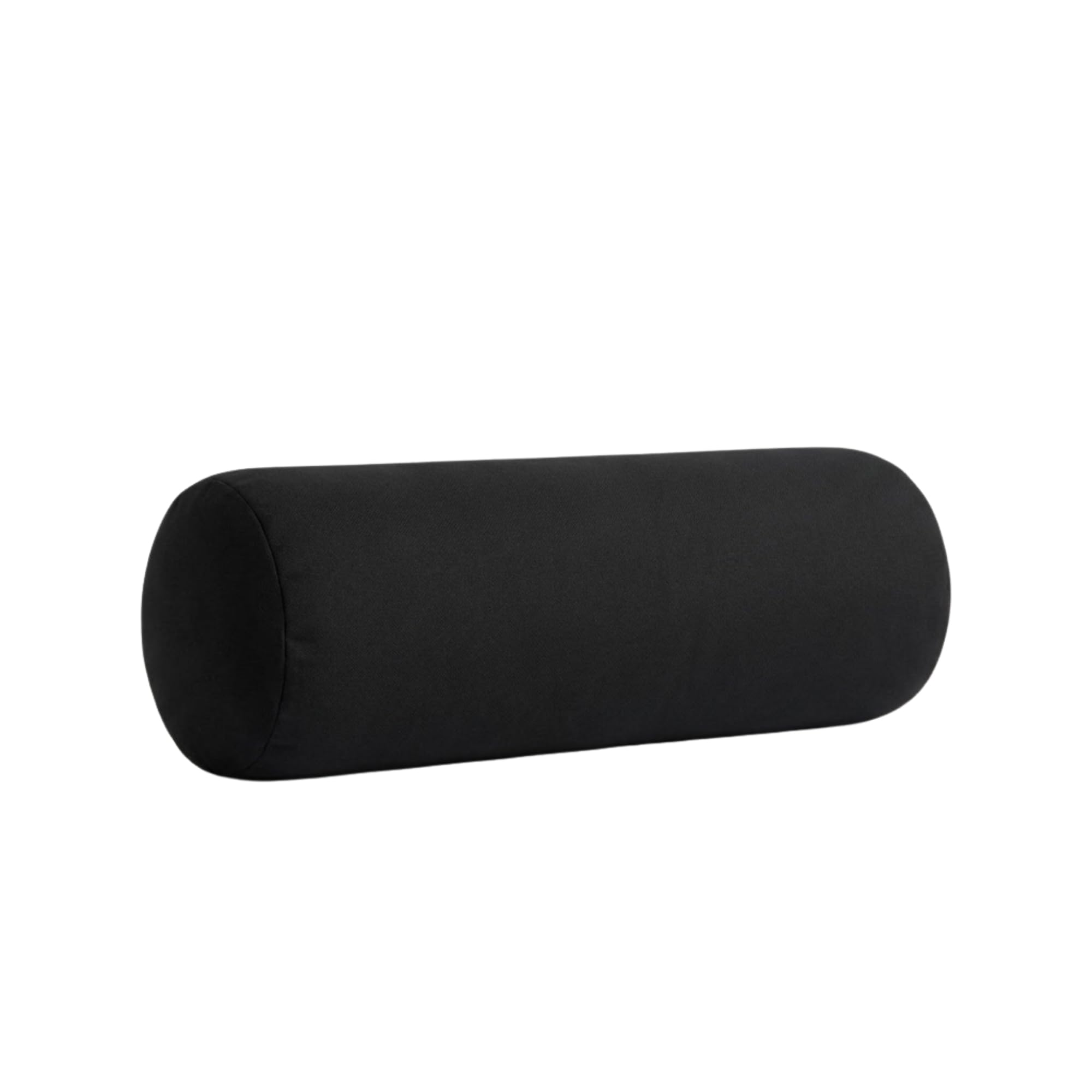 Kosiproducts Round Bolster Cushion Yoga Neck Relaxing Soft Virgin Hollow Fibre Filling Water Resistant 100% Polyester [60cmx20cm. Black]