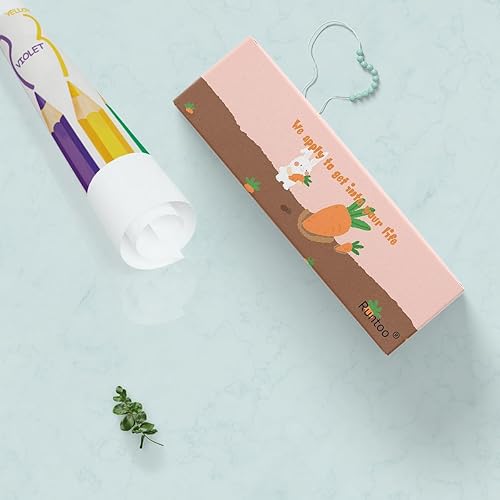 Miniatura 4 de Runtoo Calcomanías de esquina de color para pared, lápices educativos, crayones de pared, calcomanías de pared para habitación de niños, bebé,