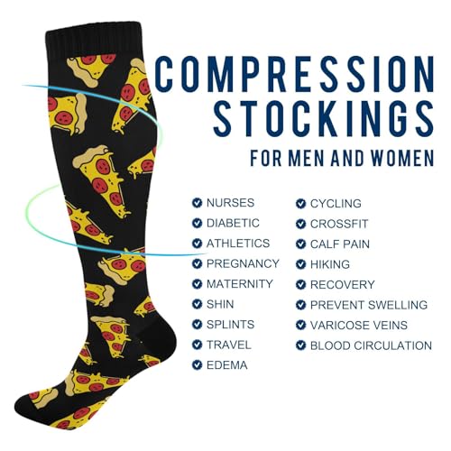 Image of Compression Socks for Women & Men, Knee High Socks for Circulation Medical Running Athletic Nurse Travel
