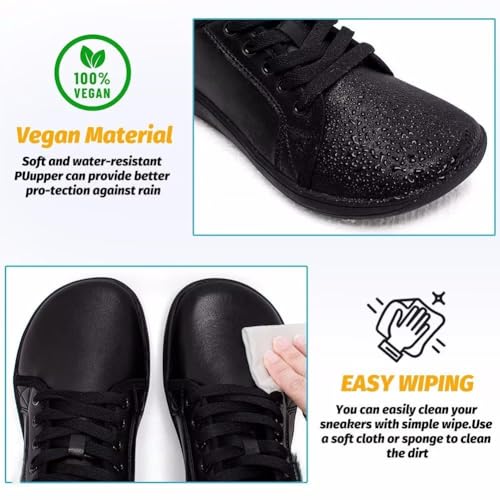 Baskets larges et minimalistes pour femme en noir taille 47 EU