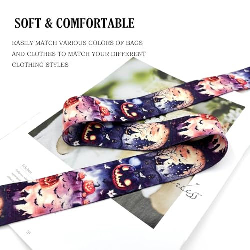 Image of Dsigo Purse Strap, 1.5 inch Wide Gold Alloy Buckle Floral Printing Crossbody Shoulder Strap for Bag Handbag Crossbody Bags