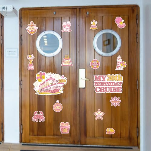 16 piezas imanes decorativos para puerta cumpleaños 30 años miniatura 6