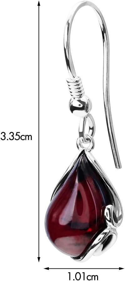 Ian and Valeri Co. Cherry Amber Sterling Silver Earrings Pendant Necklace Set Chain 18 Inches - Image 5
