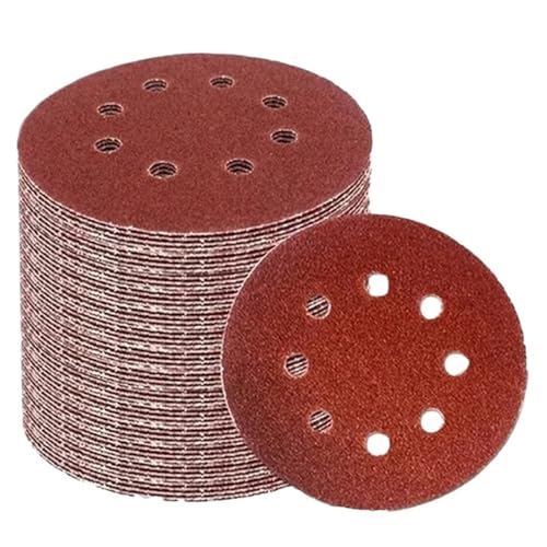 8穴 125mm サンドペーパー 木工用 金属研削ディスク 研磨剤 研磨ツール 40-3000グリット サンディングディスク(800 grit)