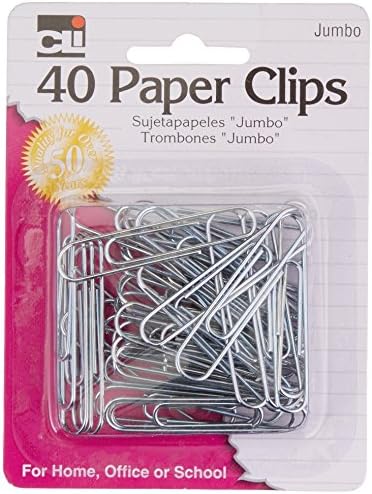 Charles Leonard Paper Clips, Jumbo Gem, Nickel Plated, Silver, 40-Pack (80550) image 2