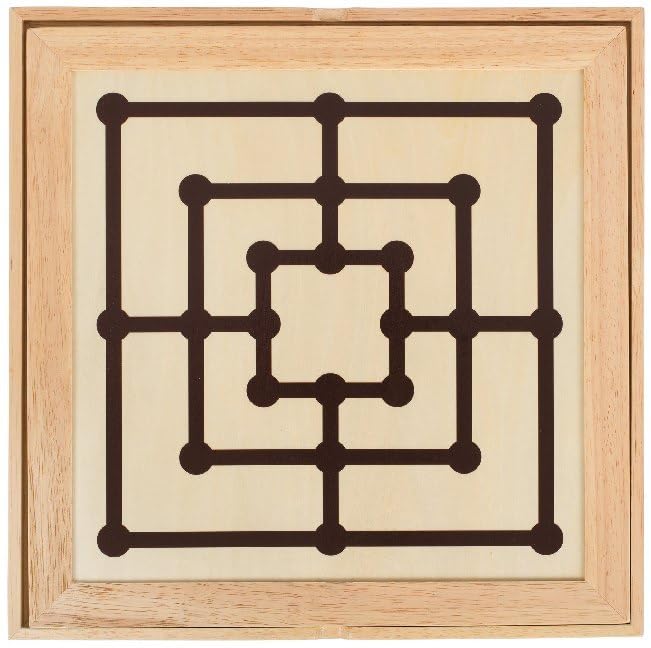 Goki 56953 Chess, Draughts and Nine Men's Morris Game Set, Mixed, Wood, piccolo - Image 3