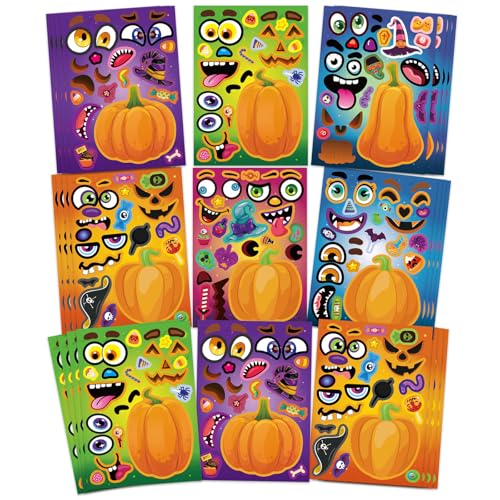 Make a Pumpkin Face Stickers, Halloween Stickers for Kids, Halloween Craft - image 1