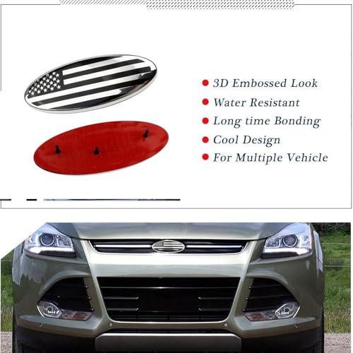 Image of for Ford Emblem, 7 Inch F150 Front Grill Tailgate American Flag Emblem for 04-10 Explorer 03-06 Expedition 07-14 Edge 07-12 Fusion 08-15 Escape 99-04 F150 F250 F350