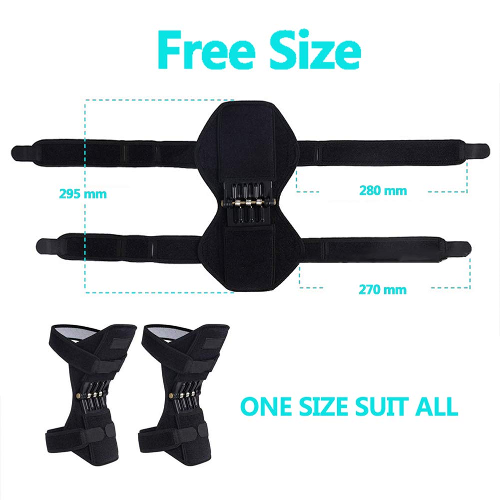 Knie-Booster, Gelenkstütze Knieschützer Brace Atmungsaktiver Knieschutz-Booster mit starker Rückprallfederkraft für Outdoor-Sportarten, Training, Klettern, Linderung von Gelenkschmerzen, Sch