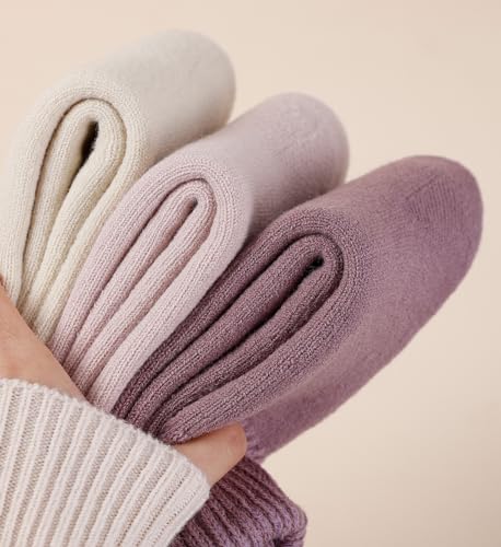 Image of KANAV 7 Pairs Warm Winter Socks for Women Thick Thermal Boot Socks Comfy Slouchy Fuzzy Slipper Socks Cozy Chunky Ankle Socks