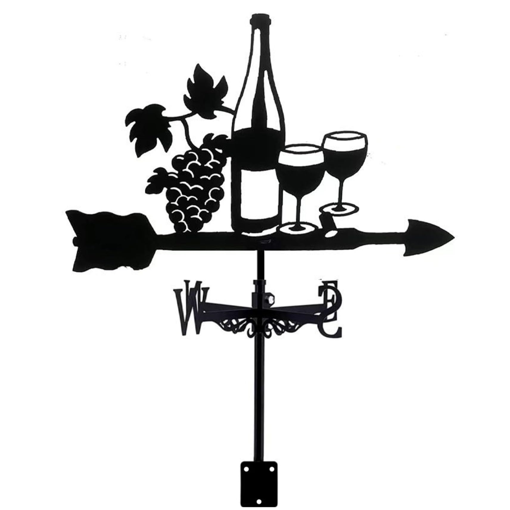 WIQUYBML Weather Vanes Grapes Wine Wind Metal Vane for Sheds with Screws Waterproof Direction Indicator Outdoor Garden Roof Decor, Weathervanes For Roofs
