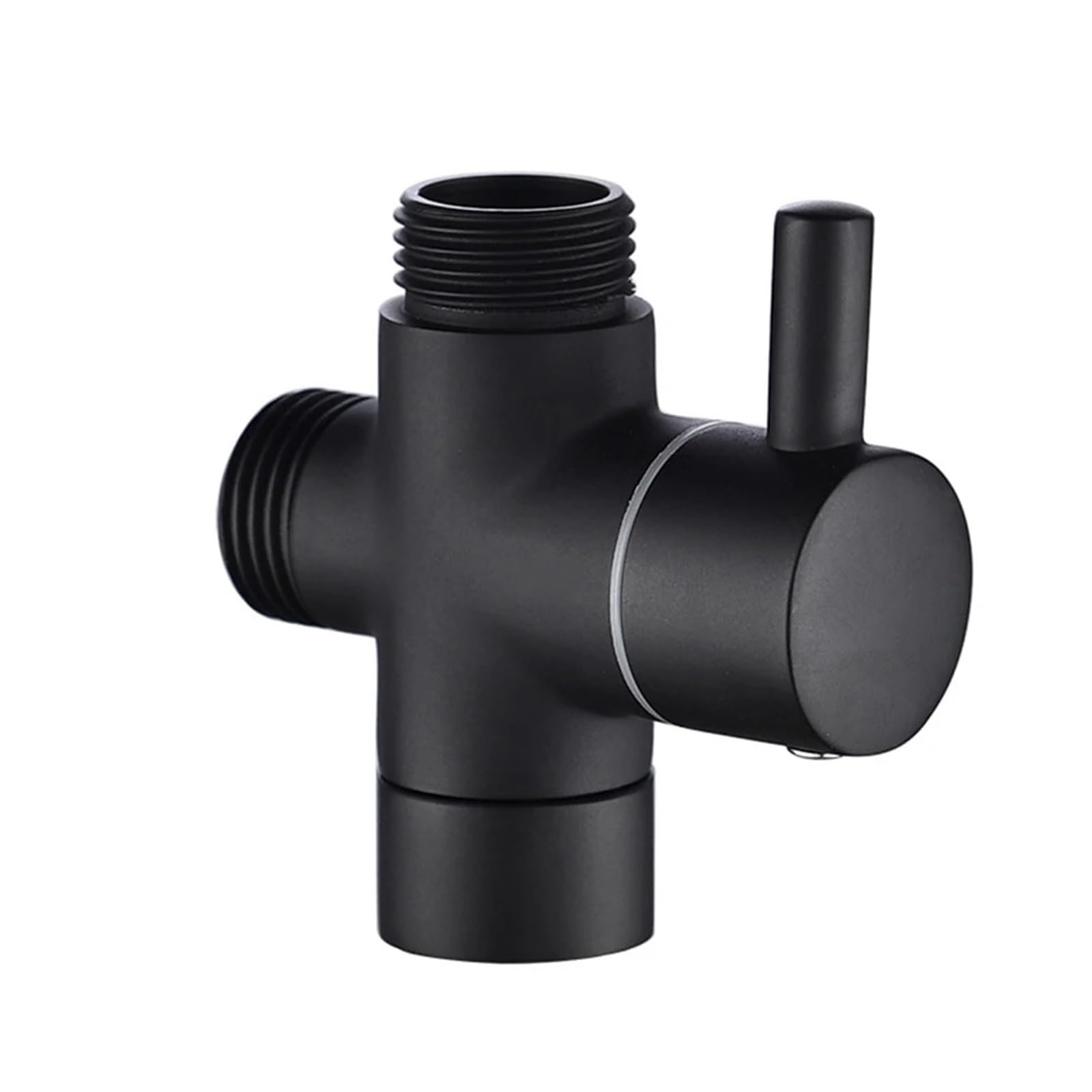 2 uds G1/2in válvula desviadora de latón de 3 vías convertidor adaptador T negro for cabezal de ducha convertidor de válvula de agua de baño Para Cocina, BañO