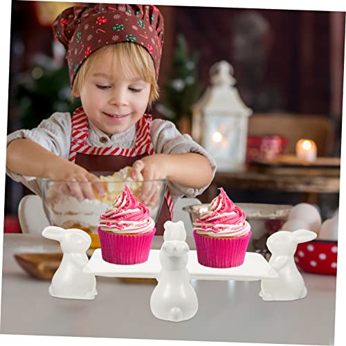 Présentoir à gâteau blanc et support cupcake en céramique