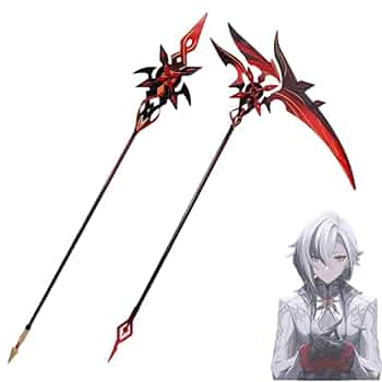 即日発送　原神　アルレッキーノ　召使　鎌　180cm コスプレ　武器　小道具 Amazon.co.jp: 【Azuiblc】原神 鎌 赤月のシルエット 召使