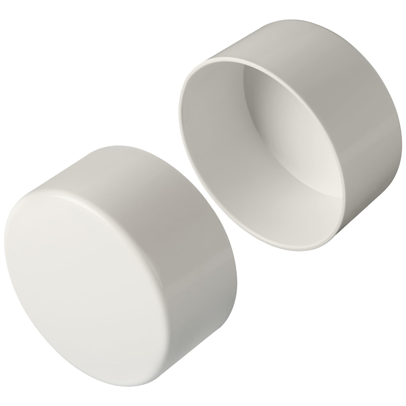 Photo 1 of Calvana 2 Pack 6-Inch PVC Sewer & Drain Pipe Cap, Hub x Hub Solvent-Weld Fitting, Compatible with ASTM D2729 S&D Pipe, Not for Schedule 40 DWV, White