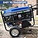 DuroMax XP4400EH Dual Fuel Portable Generator-4400 Watt Gas or Propane Powered Electric Start-Camping & RV Ready, Blue