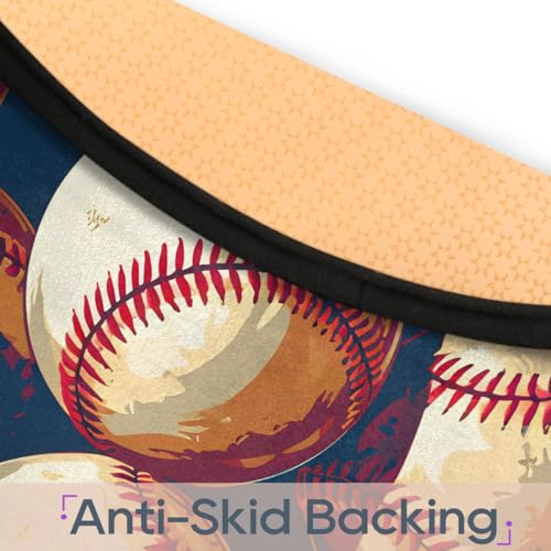 Tapete Redondo Retro Baseball 160 cm Lavable Antideslizante miniatura 4