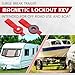 Relaxweex 2 Pcs Red Surge Brake Lockout Key Magnetic Boat Trailer Lock Compatible with UFP A-60, A-70, A-75, A-84 Boat Part Accessories