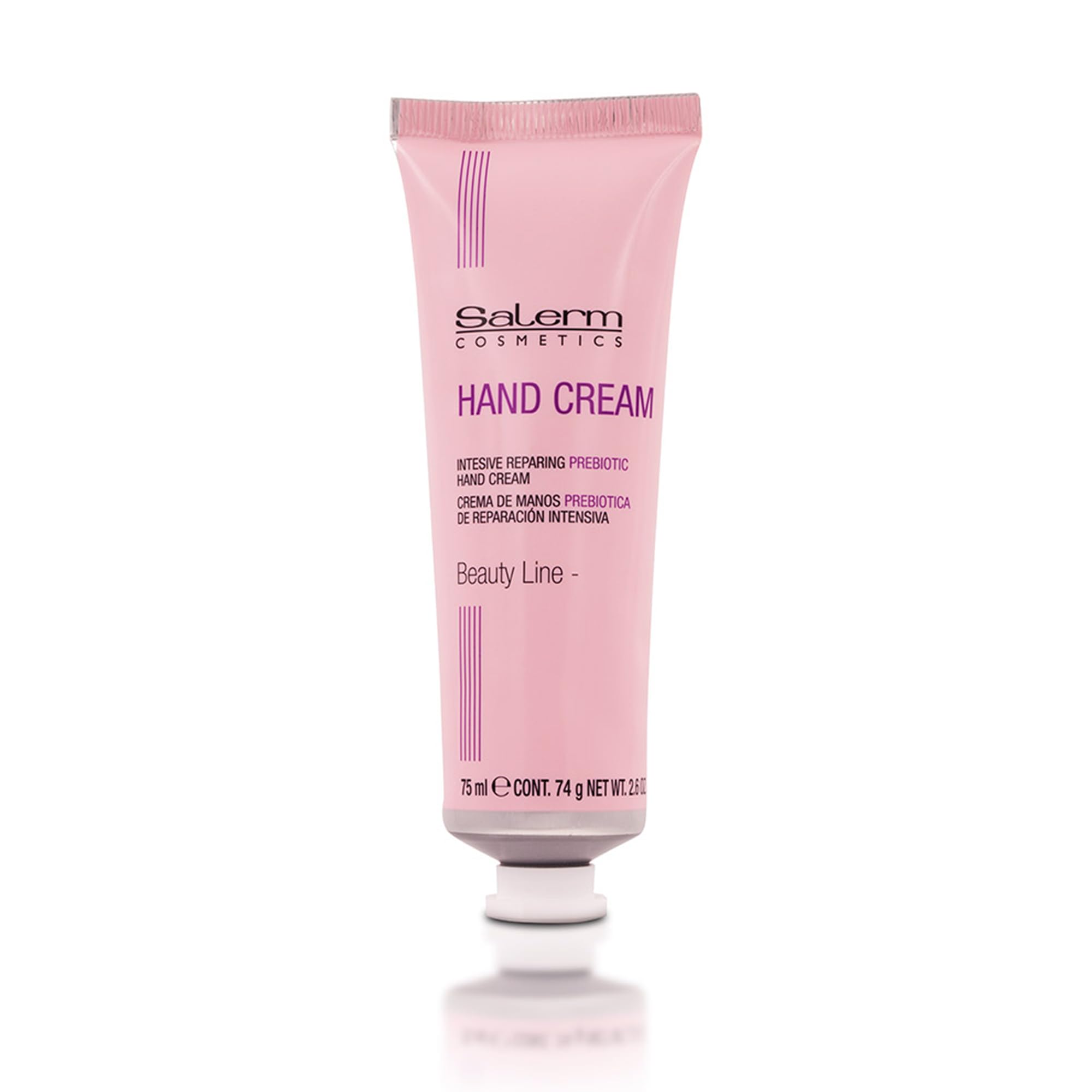 SALERM - Prebiotic Hand Cream - Beauty Line - 75 ml - High Hydration Power - Intensive Repair for Dry and Cracked Hands - Ideal for Hairdressing Professionals