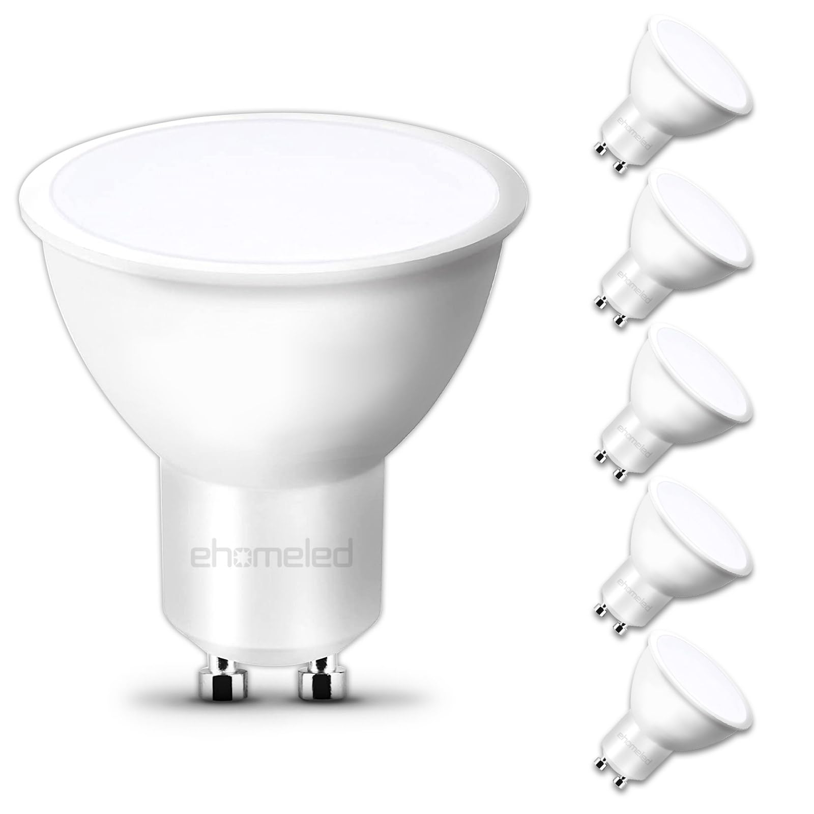 ehomeled GU10 LED Bulbs Warm White 3000K, 9W 806LM 80W Halogen Spotlight Equivlent, Energy Saving GU10 LED Light Bulbs 120° Beam Angle, AC 220V-240V, Non Dimmable for Home Lighting Decor, 6 Pack