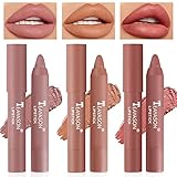 BINGBRUSH Crayon Matte Longwear Lipstick Pack Set,Moisture Smooth Color Stick Ultimate Lip Crayon for Makeup Collection - Waterproof Velvet Lipgloss (set05, 3 Count (Pack of 1))