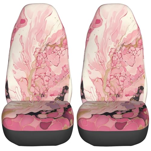 Housses de siège de voiture marbrure roses lot de 2 respirant