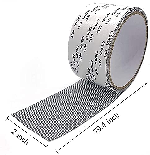 HUBTURE Window Screen Repair Kit Tape,Strong Adhesive & Waterproof Fiberglass Covering Mesh Tape for Covering Window Door Tears Holes Screen Patch Repair Kit (200CM X 5CM) (net Tape) 2