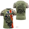 UK Army British Veteran Combat Military Camouflage T-Shirt Short Sleeve Regular Fit Size 4XL Green Khaki #4
