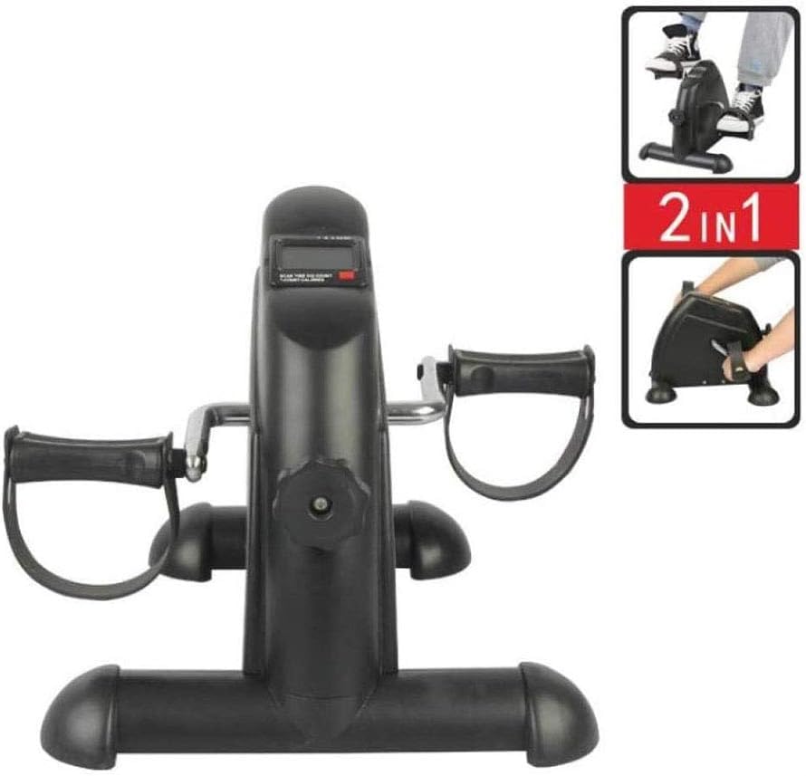 Mini Hometrainer Pedaaltrainer Draagbare Thuisbeenarm Cyclus Bureau Thuiszitplaats Gympedaal met LCD-display en verstelbare weerstandsknop voor Gym Fitness Cardiotraining - Afbeelding 5