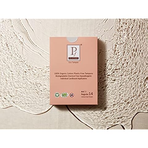 PLASTFREE 100% Organic Cardboard Applicator Tampons- Regular (Single Pack-14 pcs) Cover