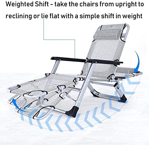 Lit de camping pliable gris idéal pour la plage et le patio extérieur - 6